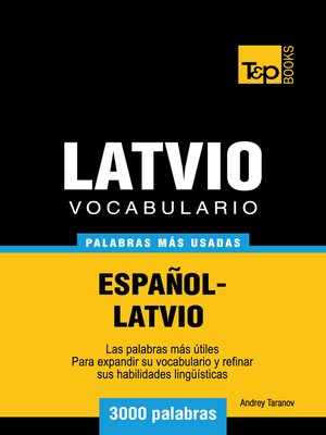 cover image of Vocabulario Español-Latvio